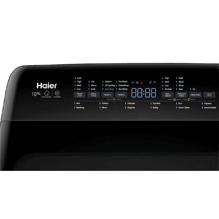 Haier Washer 10kg Top Load UV Premium A-Dose Graphite, , hi-res