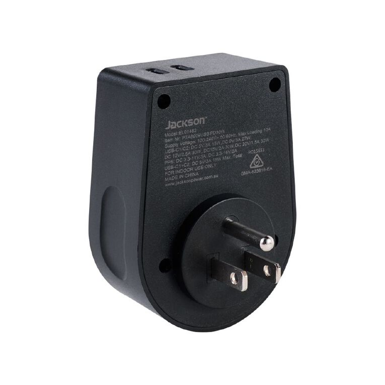 Jackson Rapid Charge PD30W USB-C Outbound Travel Adaptor for USA & Canada, , hi-res