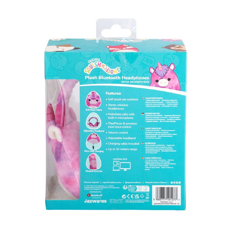 Squishmallows Plush Bluetooth Headphones - Lola The Unicorn, , hi-res