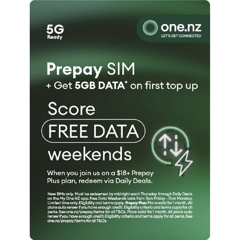 One NZ Prepay Triple Sim with Bonus 5GB, , hi-res