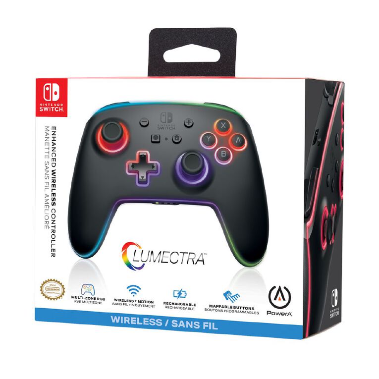 PowerA Enhanced Wireless Controller for Nintendo Switch with Lumectra - Black LED, , hi-res