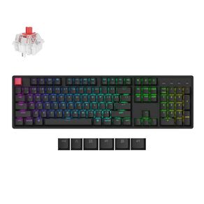 Keychron K10 QMK Wireless Mechanical Keyboard (Version 2), RGB Backlight Aluminum Frame (Hot-Swappable) - Red Super Switch