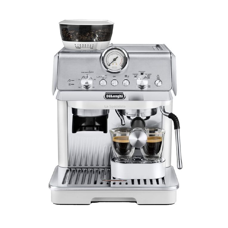 Delonghi La Specialista Arte Manual Pump Coffee Machine White Noel