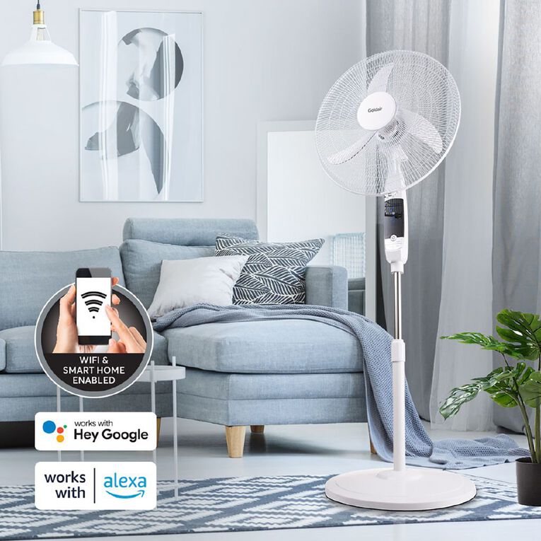 Goldair 45cm Electronic Pedestal fan with WiFI - Noel Leeming