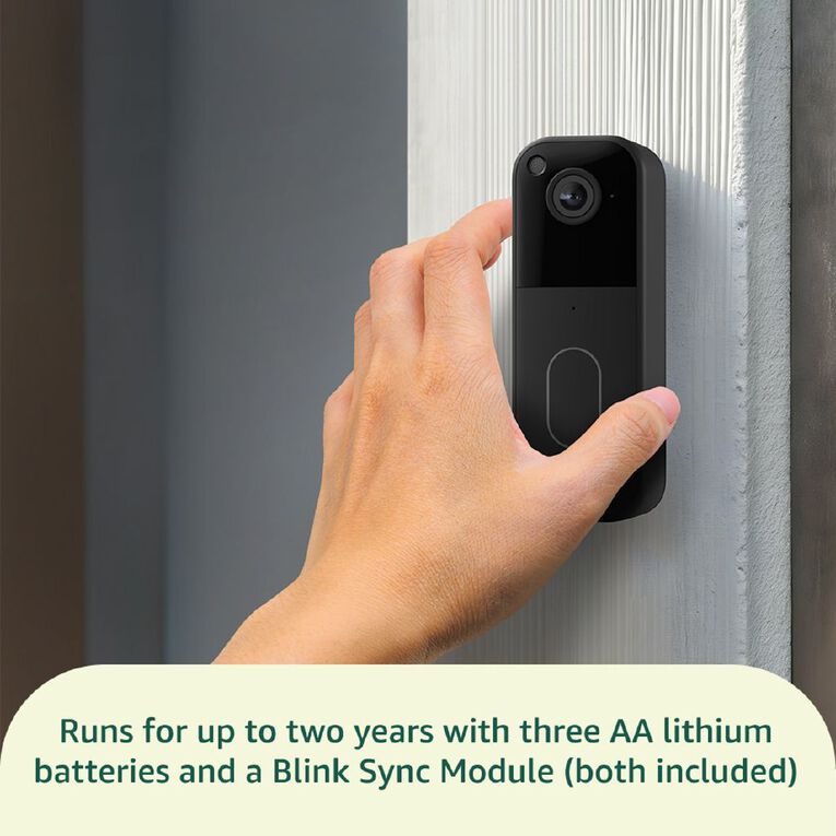 Blink Video Doorbell Add On - Black, , hi-res