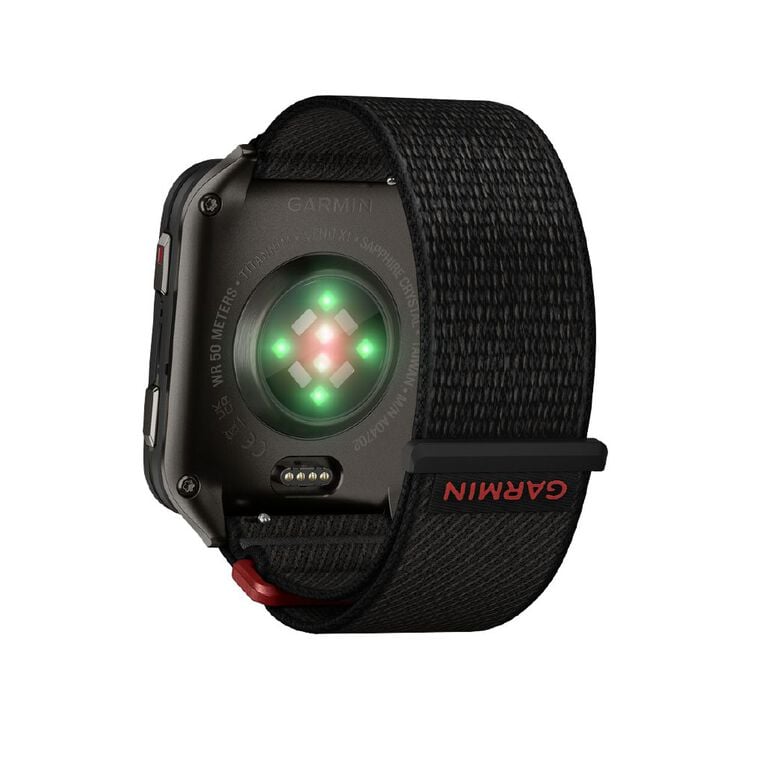 Garmin Venu X1 Black With Slate Titanium Caseback & Black Comfortfit Nylon Band, , hi-res