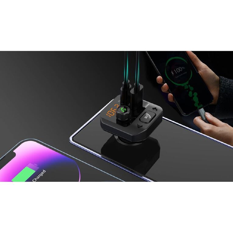 Endeavour 3D Bluetooth FM Transmitter with Handsfree Car Kit, , hi-res