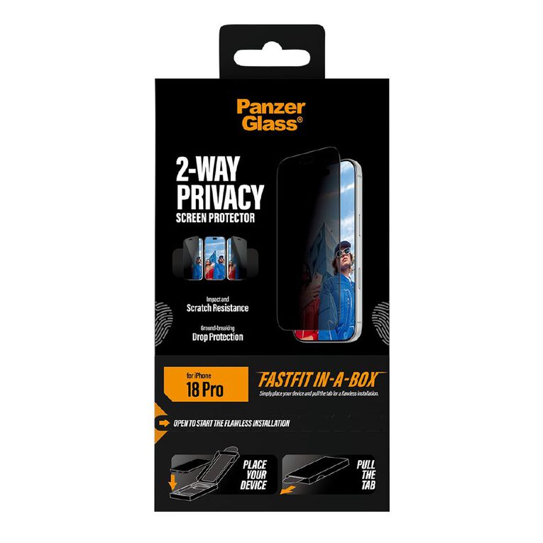 PanzerGlass 2-Way Privacy Screen Protector for iPhone 18 Pro, , hi-res