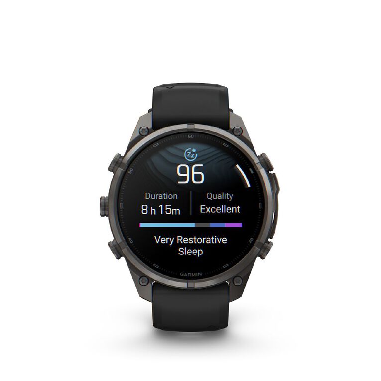 Garmin Fenix 9 Pro 47mm AMOLED - Carbon Grey DLC Titanium With Black/Pebble Grey Silicone Band, , hi-res