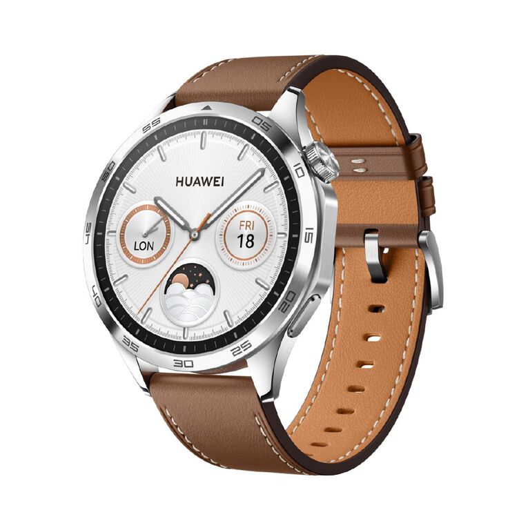 Huawei Watch GT 4 46mm - Brown Leather Strap, , hi-res