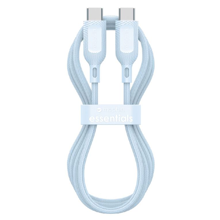 Mophie Essential USB-C-C Cable (60W), Braided, 1M, Blue, , hi-res