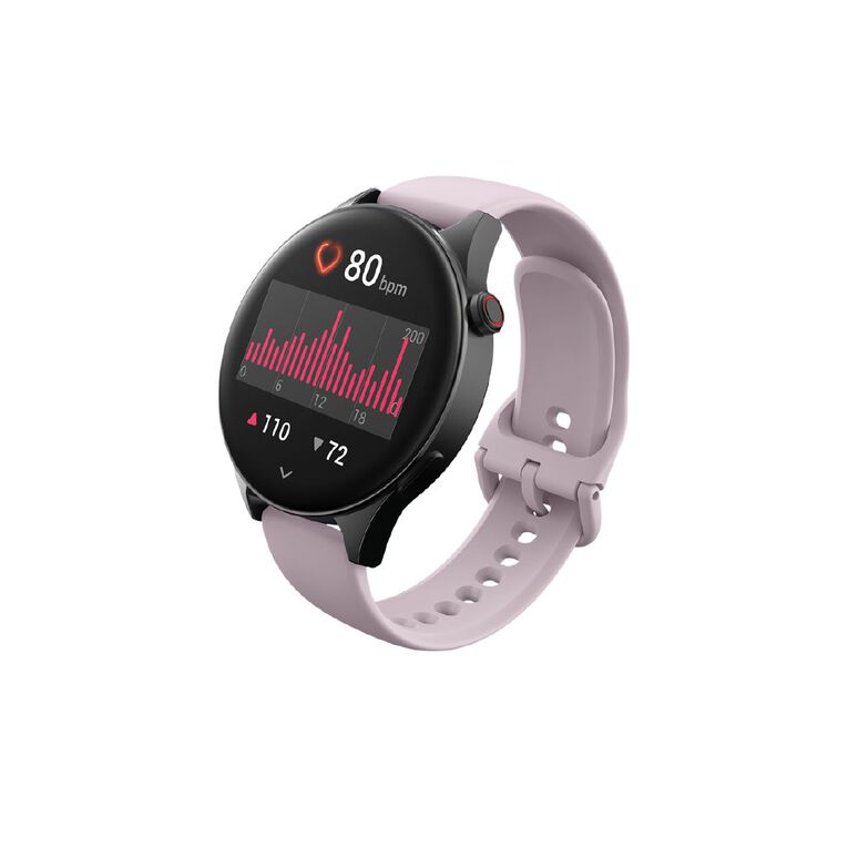 Ryze Wave Smart Watch With MP3 Storage (Lilac + Black), , hi-res