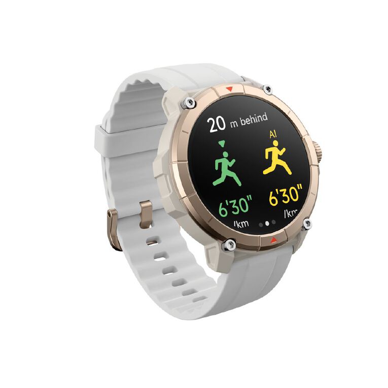 Ryze Trek Smart Watch With GPS (Sand + White), , hi-res