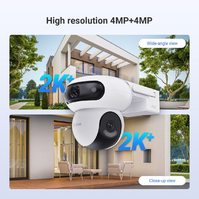 EZVIZ HB90 Dual 3K Camera 2 Pack With Solar Panels and 16GB SD Cards, , hi-res