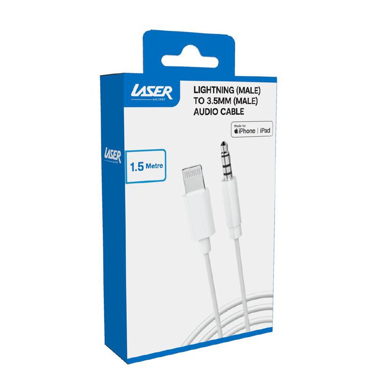 Laser Lightning (Male) to 3.5mm (Male) Audio Cable, , hi-res