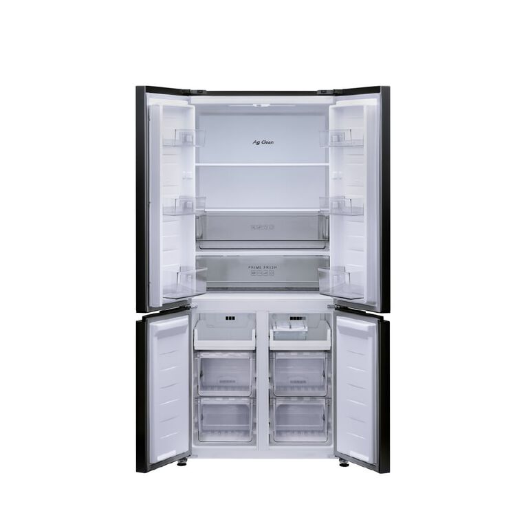 Panasonic 445L Flush Fit Quad Door Fridge Freezer - Black, , hi-res