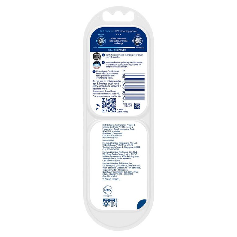 Oral-B SW-2 iO Refill 2pk Gentle Care - White, , hi-res