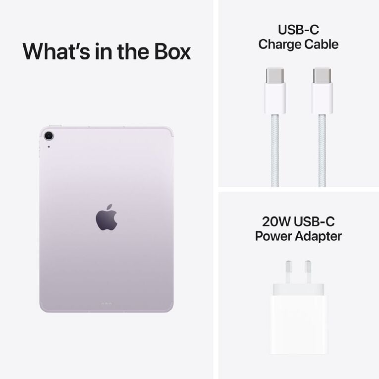 Apple iPad Air 11-inch with M3 Chip 512GB WiFi + Cellular - Purple, , hi-res