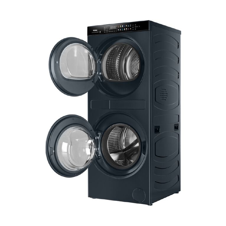 Haier 12kg & 9kg 600 Series Laundry Centre Heat Pump Dryer - Black, , hi-res