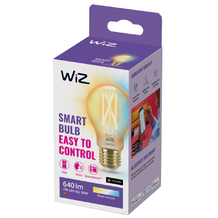 WiZ Amber Filament WiFi+BLE 50W A60 E27 920-50 Bulb, , hi-res