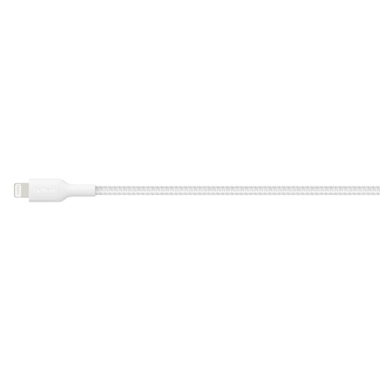 Belkin BoostCharge Pro Braided USB-A Cable with Lightning Connector, 2m - White, , hi-res