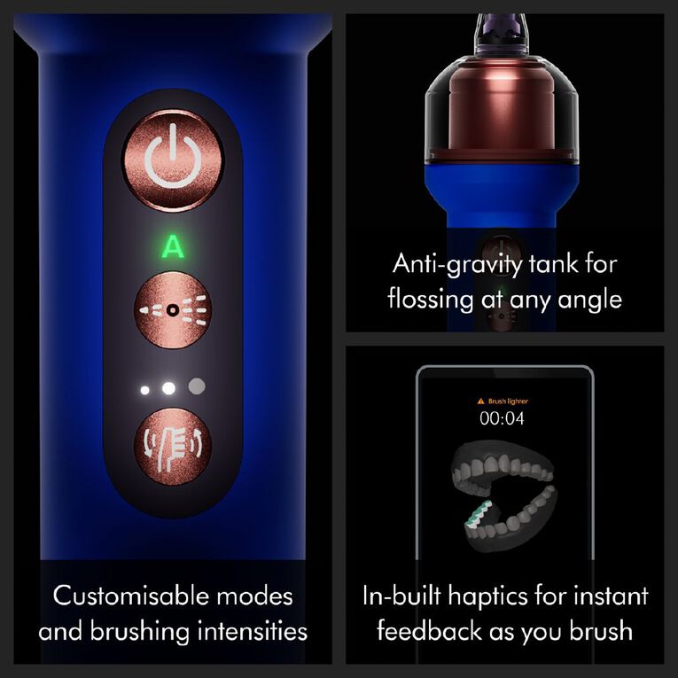 Dyson Camerajet Electric Toothbrush With Flosser And Starter Kit (Ceramic Ultra Blue), , hi-res