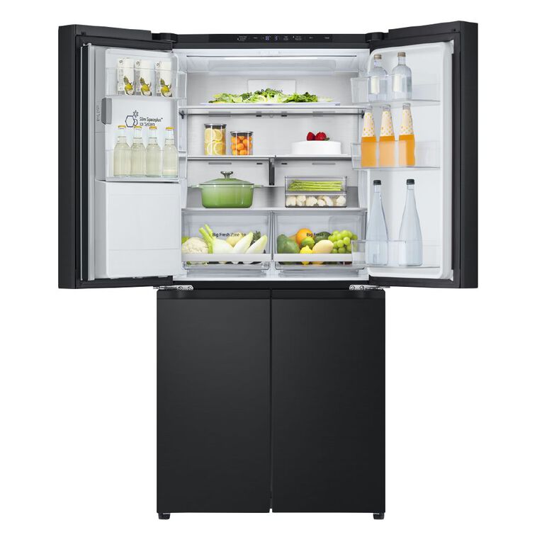 LG 506L Slim French Door Fridge Freezer with Ice & Water Dispenser Matte Black Finish Noel