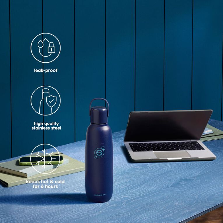 Sodastream Fizz & Go Metal Bottle 900ml Blueberry, , hi-res