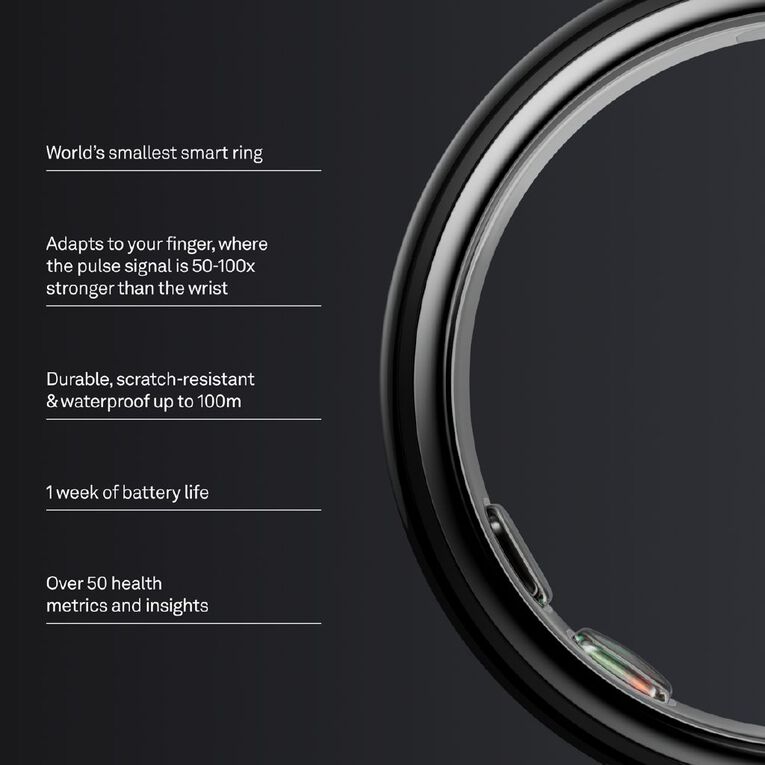 Oura Ring 5 Black - Size 6, , hi-res