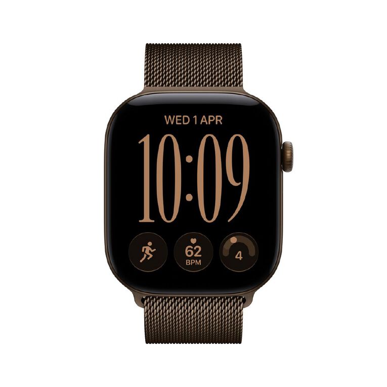 Apple Watch Series 12 GPS 46mm Dark Bronze Aluminium Case with Dark Bronze Milanese Loop M/L, , hi-res