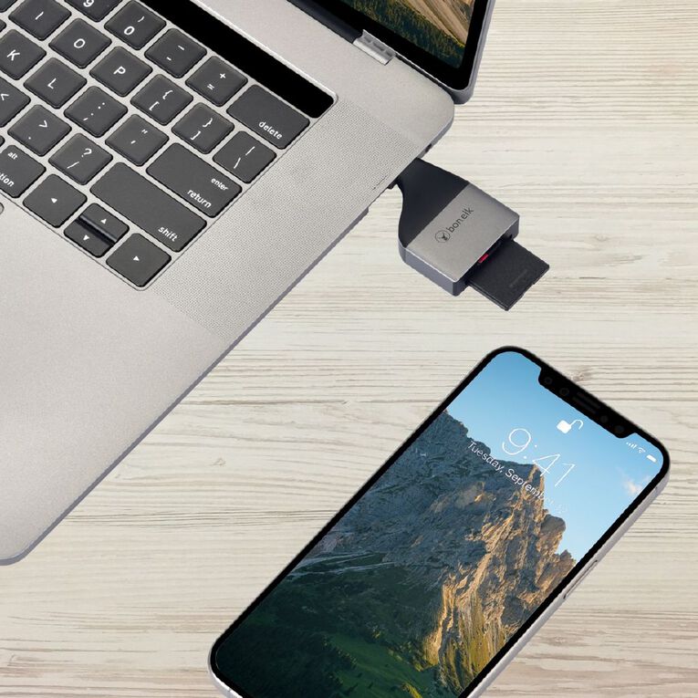 Bonelk USB-C to MicroSD/SD Adapter - Space Grey, , hi-res