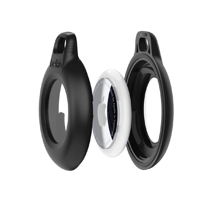 Belkin 2pk Waterproof Airtag Holder with Keyring - Black, , hi-res
