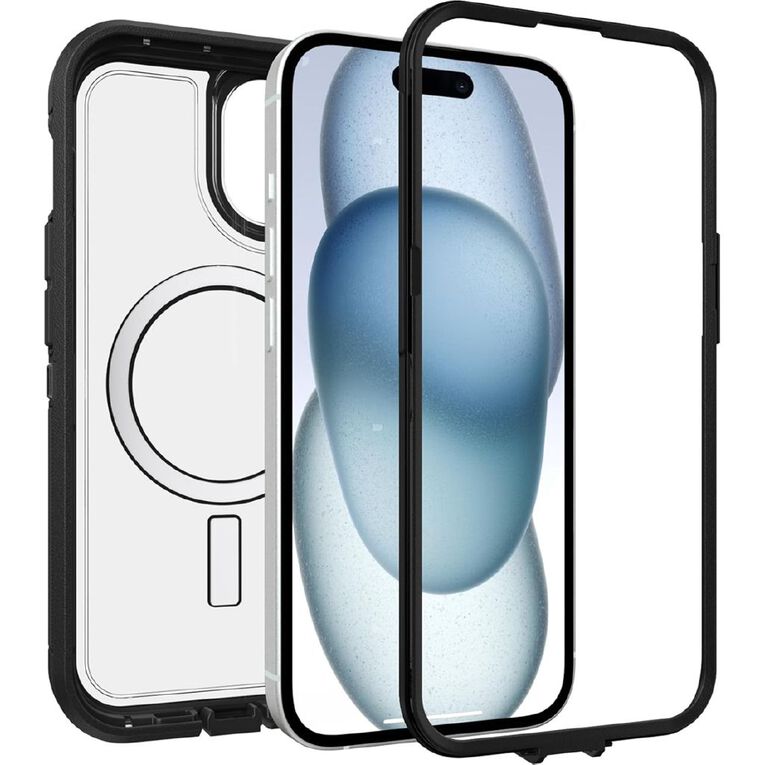 OtterBox Defender XT Case for iPhone 17e/16e/15/14/13 - Clear/Black, , hi-res
