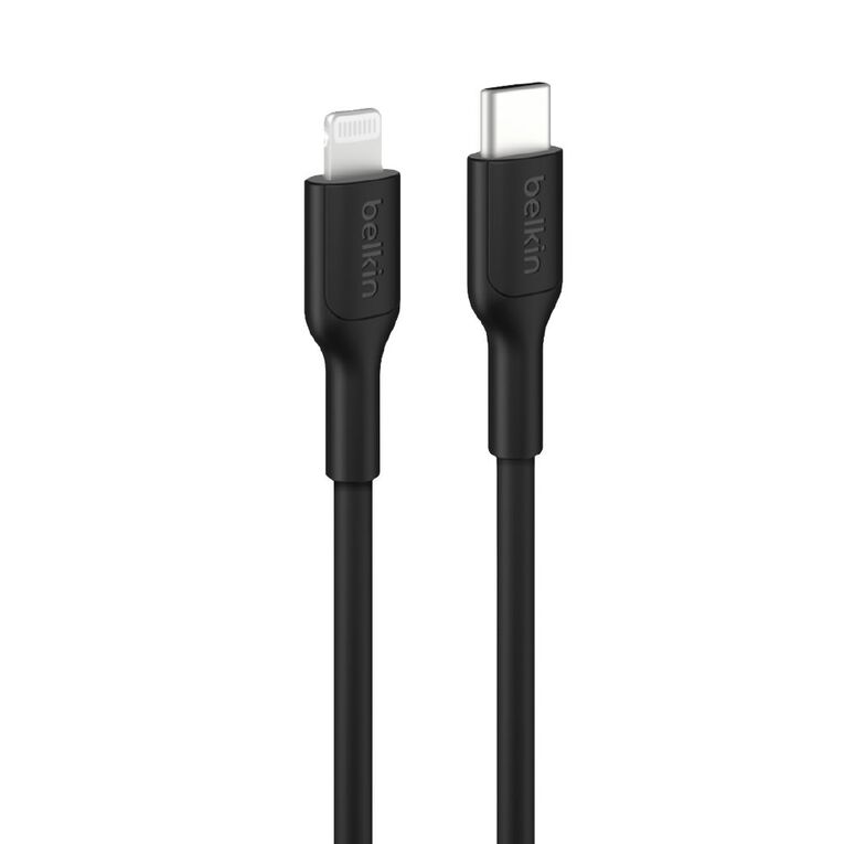 Belkin BoostCharge USB-C Cable with Lightning Connector, 1m - Black, , hi-res