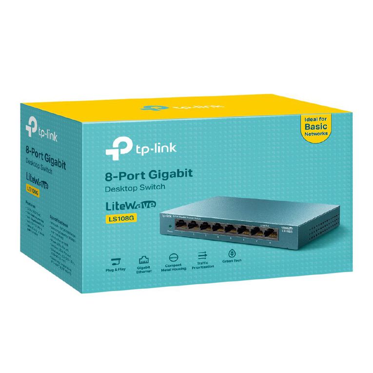 TP-Link LS108G | Litewave 8-Port Desktop Network Switch, , hi-res