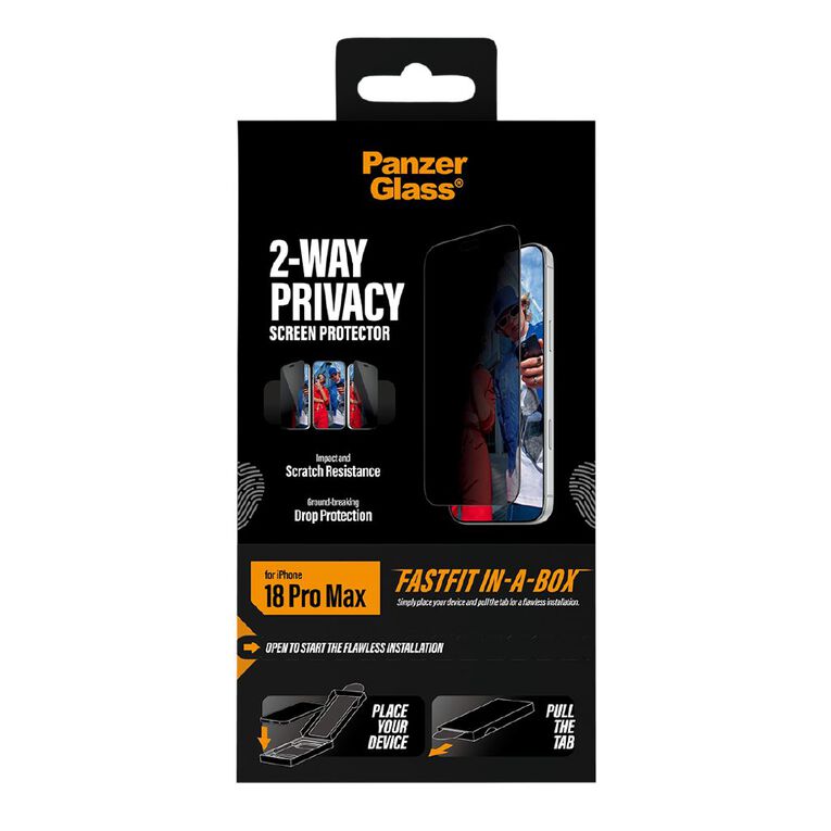 PanzerGlass 2-Way Privacy Screen Protector for iPhone 18 Pro Max, , hi-res