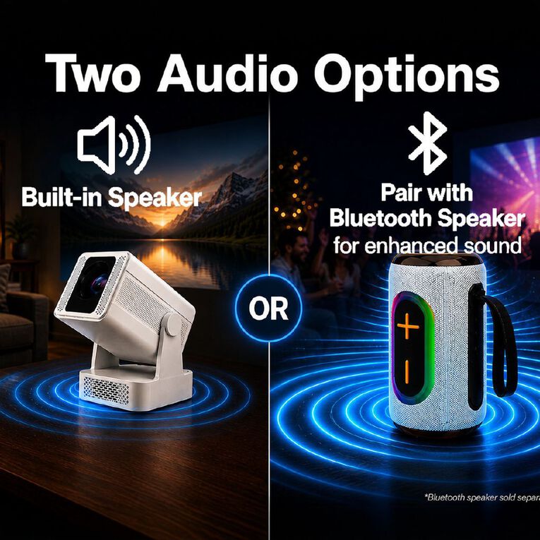 Laser 720p HD Portable Projector, , hi-res