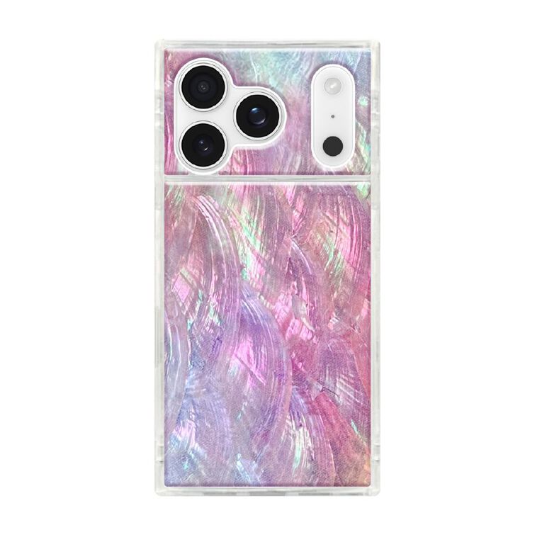 Flaunt Square Pink Mother of Pearl Case for iPhone 18 Pro / 17 Pro, , hi-res