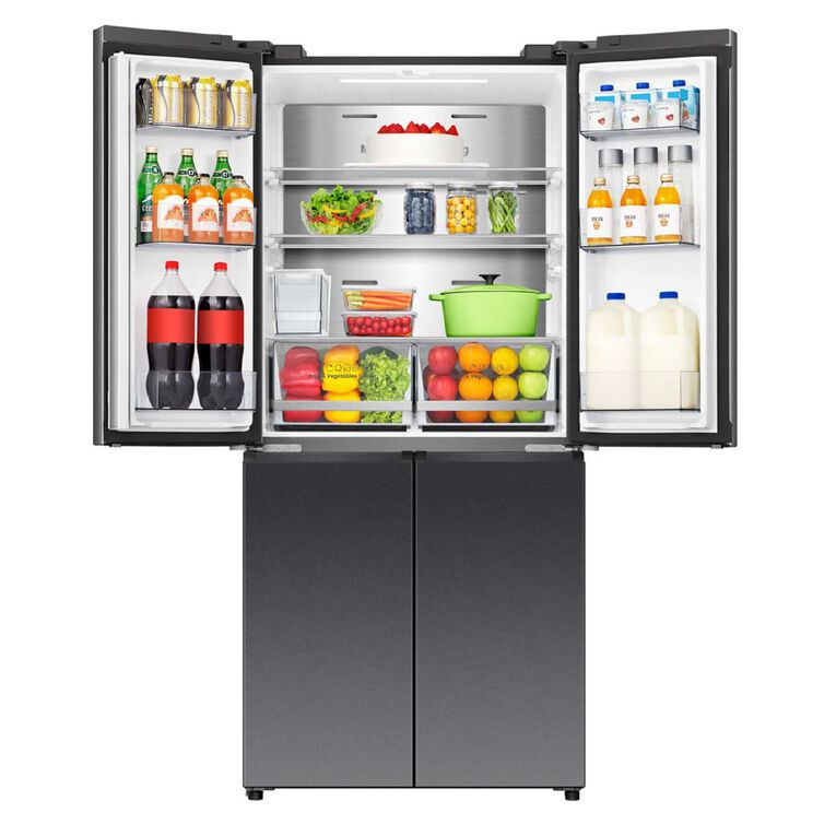 Hisense PureFlat Slim Quad Door 483L Dark Stainless Steel, , hi-res