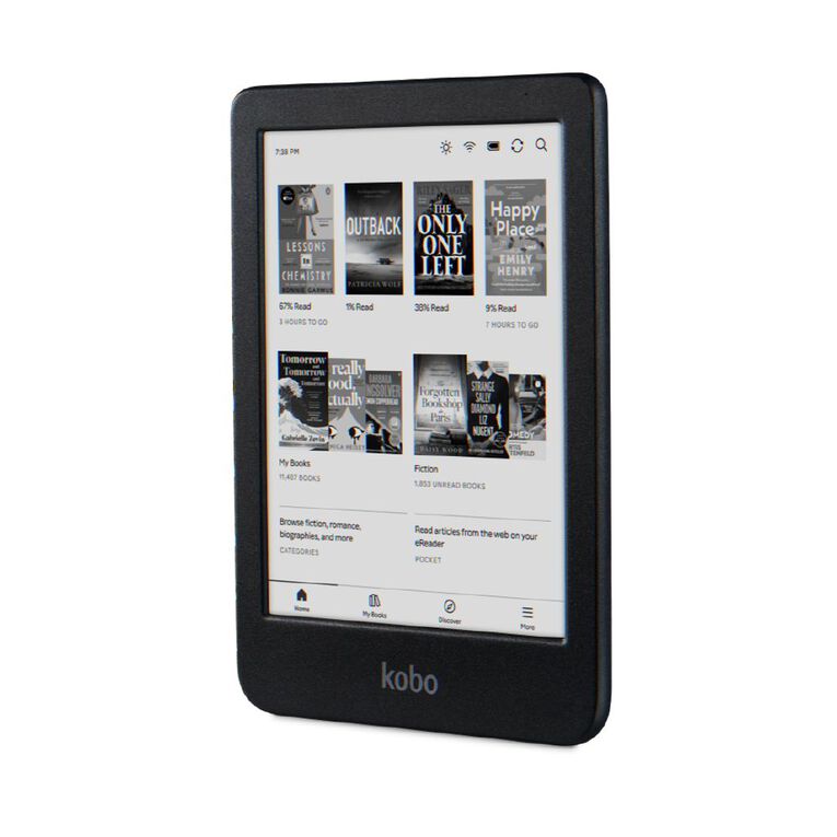 Kobo Clara Black & White 6" 16GB eReader - Black, , hi-res