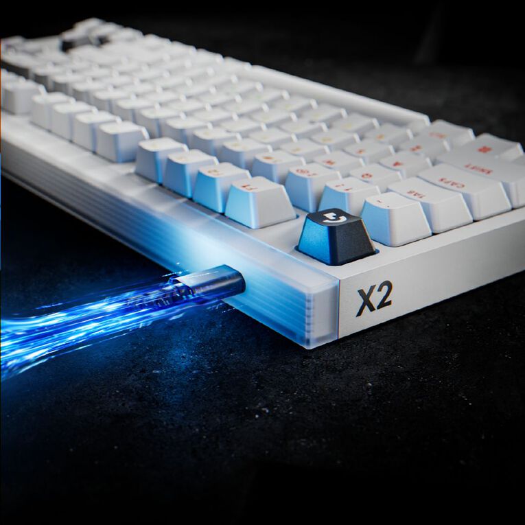 Logitech PRO X2 RAPID 8K Wired TKL Analog Gaming Keyboard - White, , hi-res