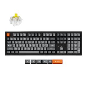 Keychron K10 Max QMK Wireless Mechanical Keyboard, Fully Assembled (Hot-Swappable), RGB Backlight - Banana Super Switch