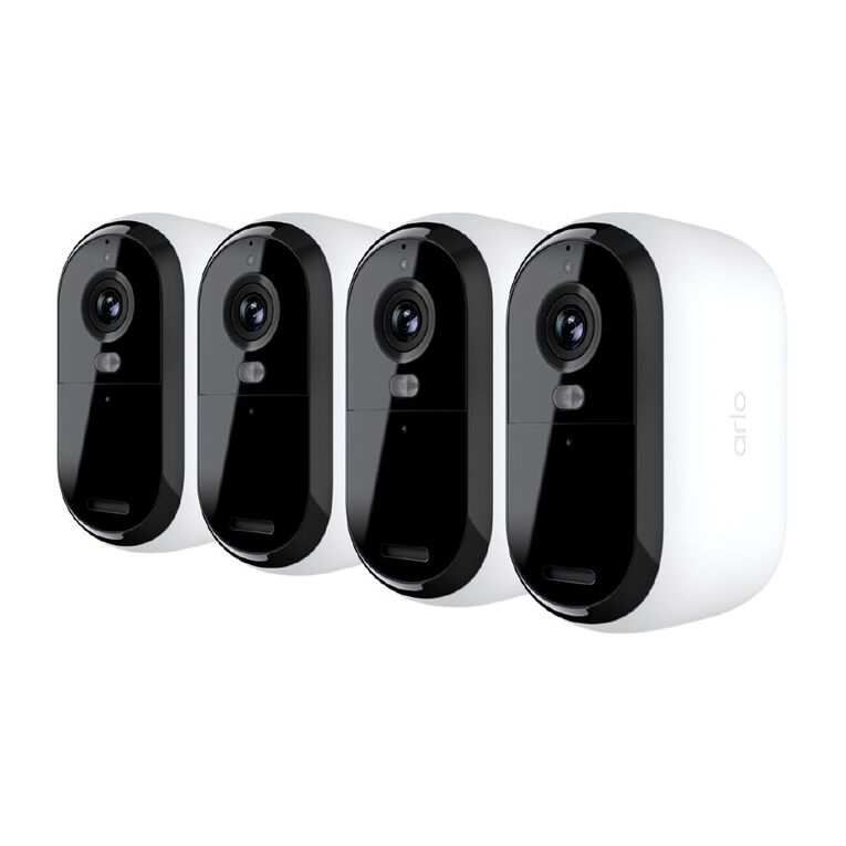 Arlo Essential 2K Outdoor Security Camera 2nd Generation - 4 Pack - Outdoor and Indoor Wireless Camera - Integrated Spotlight, , hi-res