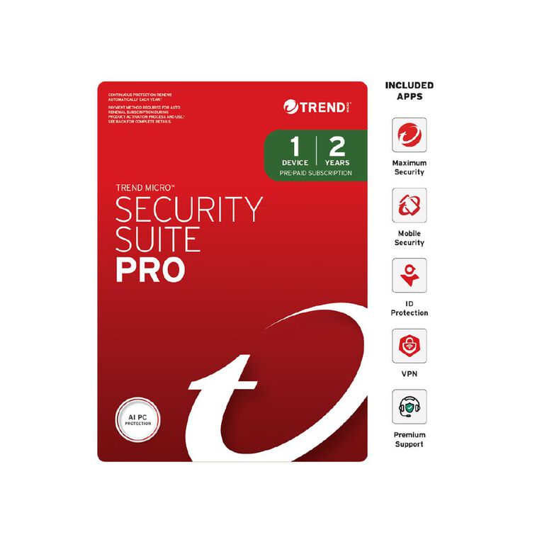 Trend Micro Device Security Pro 1 Device 2 Year Subscription Digital, , hi-res