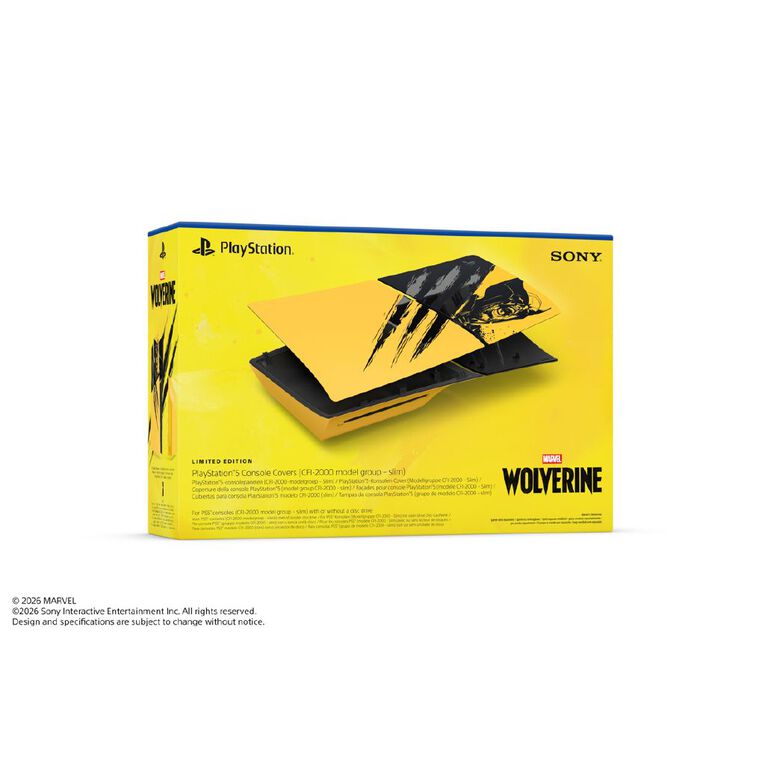PS5 Console Covers - Marvel's Wolverine Battle Yellow Limited Edition, , hi-res