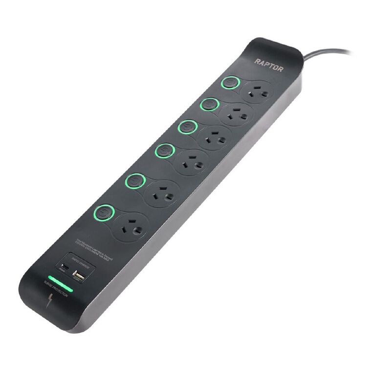 Jackson Raptor 6 Outlet Full Control 45W PD Powerboard, , hi-res