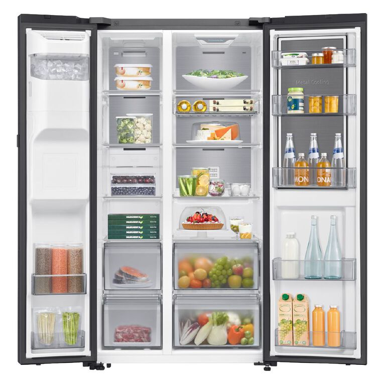 Samsung 627L Side By Side Food Showcase Fridge Freezer - Dark Stainless (SRS6250S), , hi-res