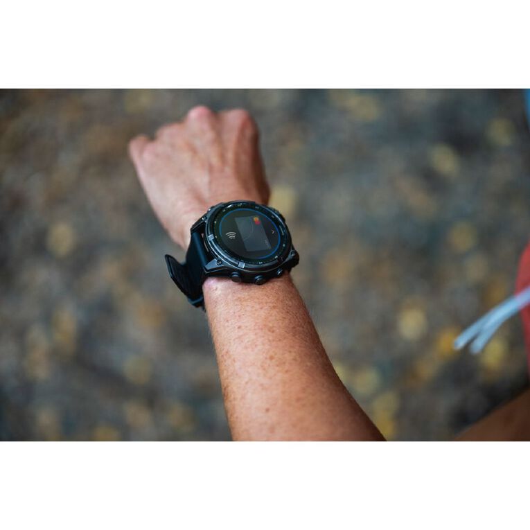 Garmin Fenix 8 47mm Sapphire Solar - Bare Titanium with Amp Yellow Graphite Band, , hi-res