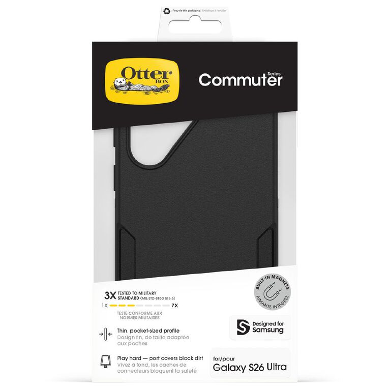 OtterBox Commuter with Magnets Samsung Galaxy S26 Ultra Case - Black, , hi-res