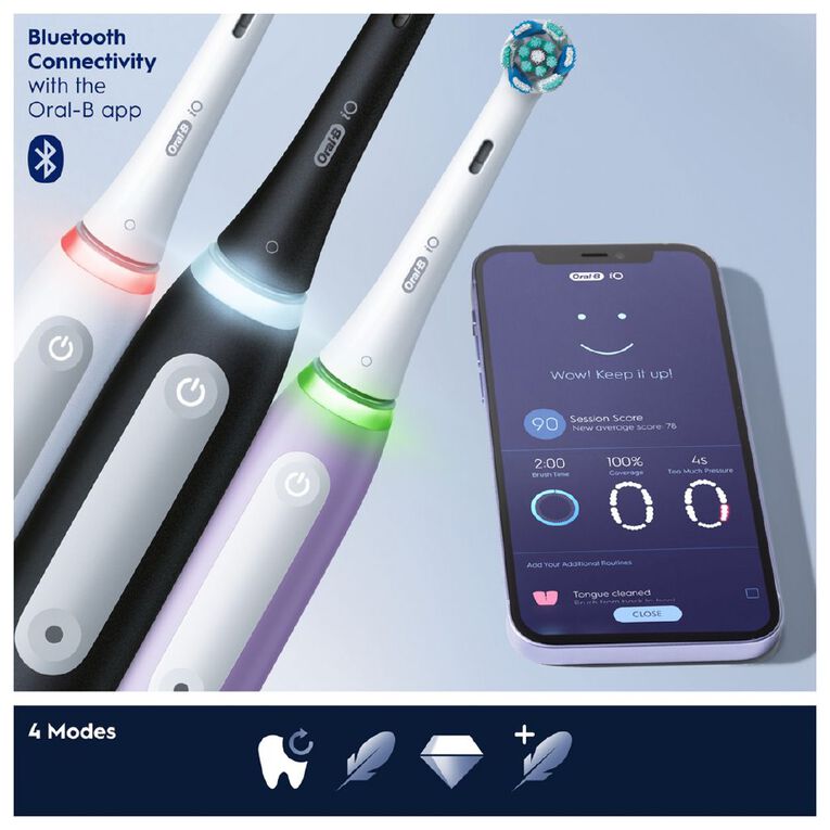 OralB iO Series 4 Electric Toothbrush Black Onyx Noel Leeming